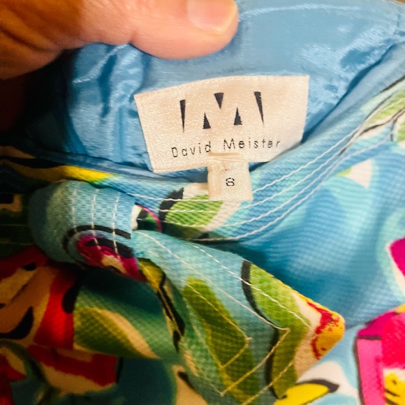 David Meister Strapless Floral Tropical Dress Size 8 - Picture 10 of 13